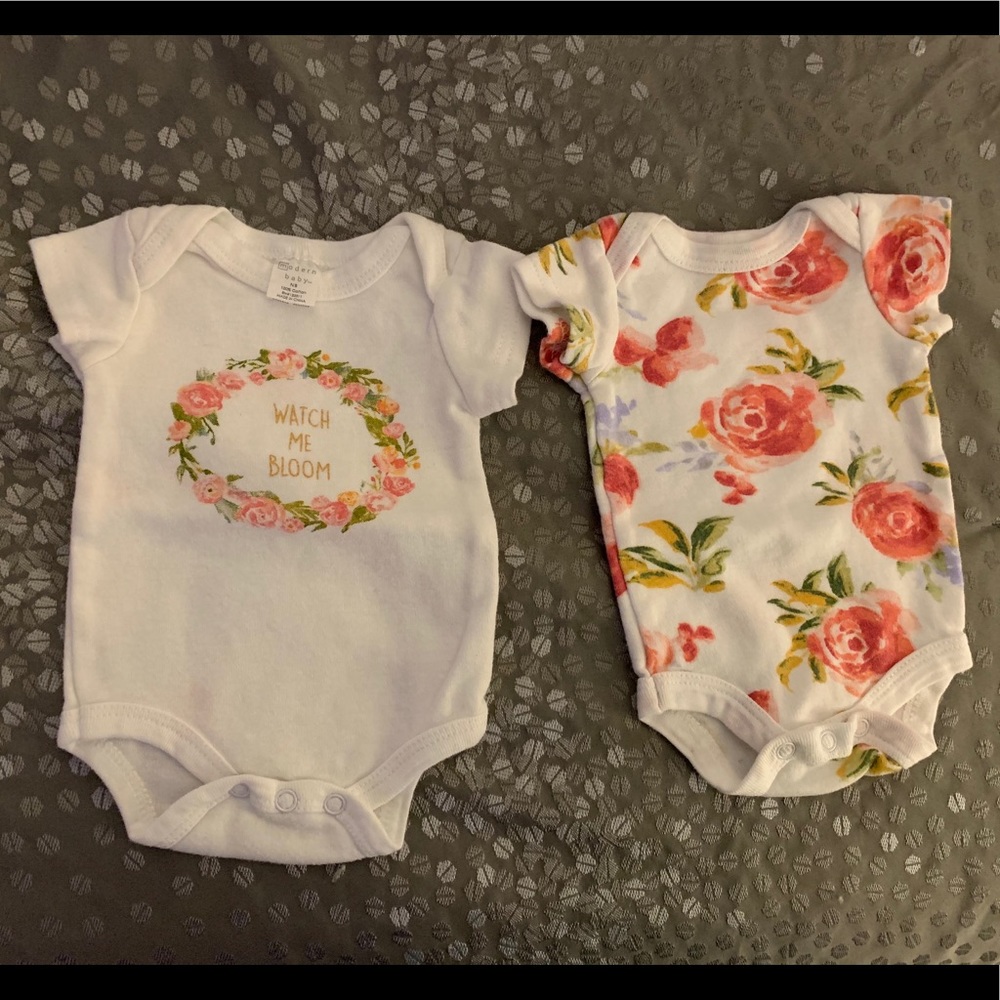 Newborn Floral Onesies